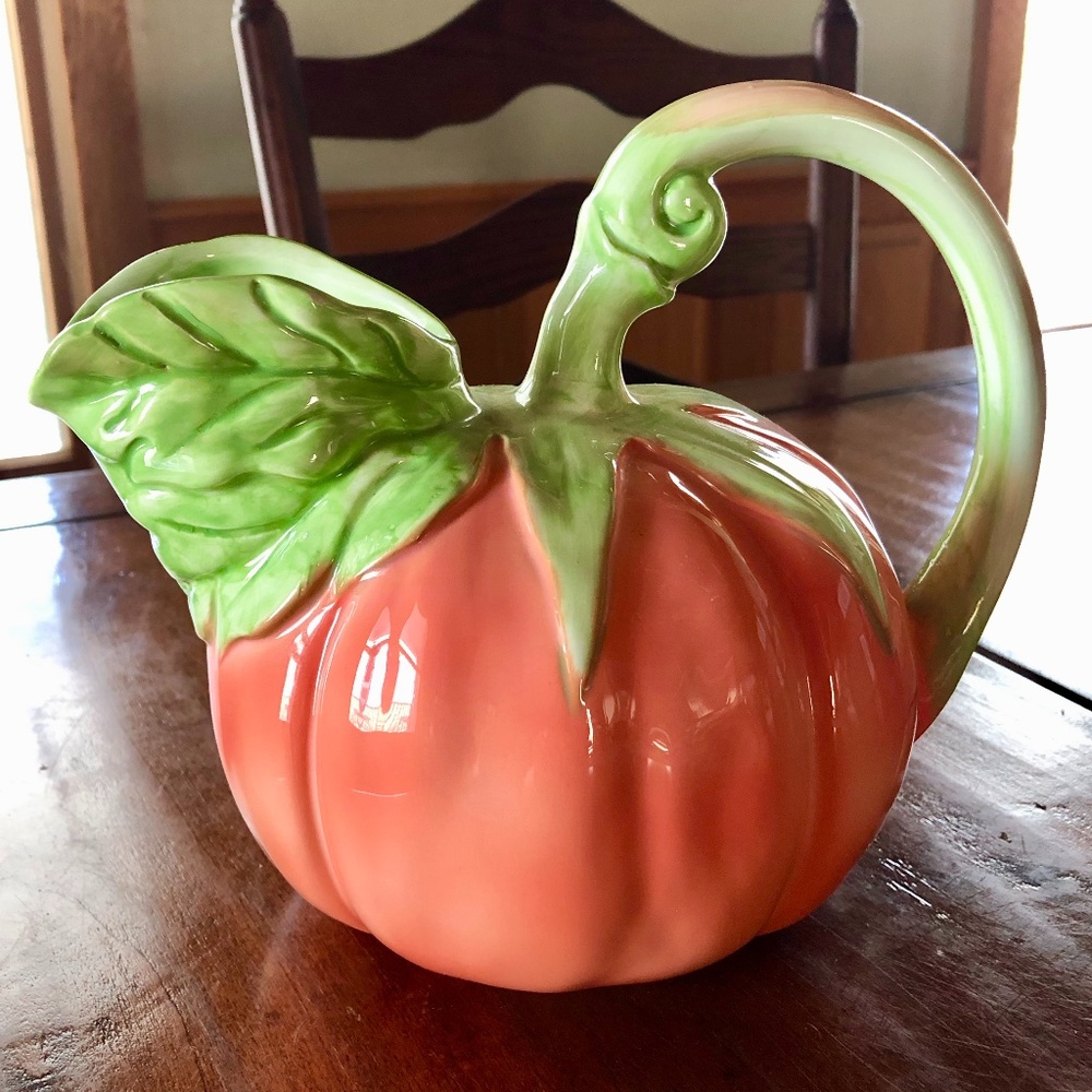 Sweet glazed pottery Tomato pitcher Haldon Group